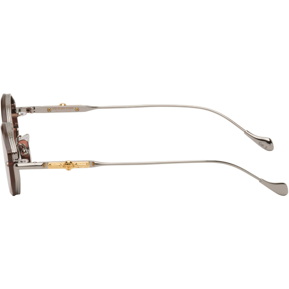 Cutler and Gross Gunmetal The Great Frog Edition Carol Rectangular Sunglasses