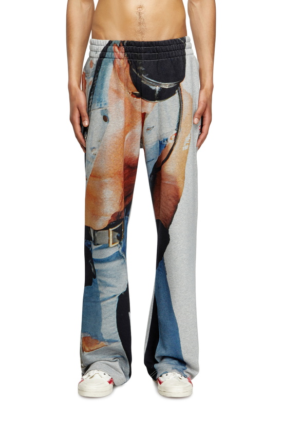 Photo: Diesel Sweatpants with graphic print - Pants - Unisex - Grey