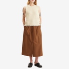 Studio Nicholson Women's Elasticated Waist Skirt in Almond