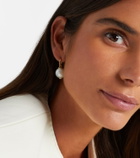 Octavia Elizabeth 18kt gold drop earrings with diamonds and pearls