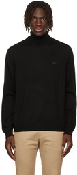 Lacoste Black Merino Wool Turtleneck