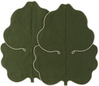 Maison Balzac Green & Off-White Fig Leaf Placemat Set