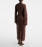 Bananhot Millie cotton and silk lace maxi dress