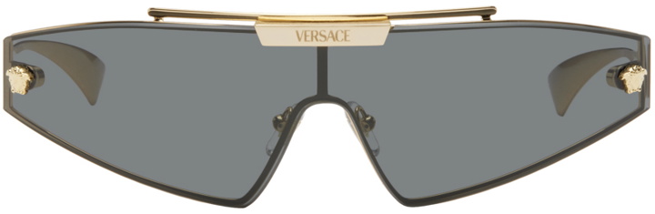 Photo: Versace Gold Medusa Horizon Sunglasses