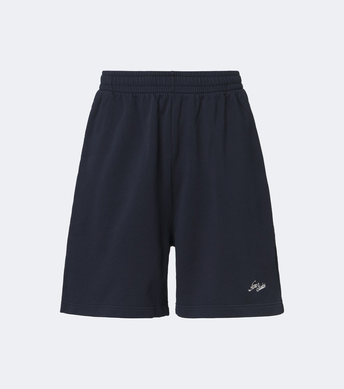 Acne Studios Logo embroidered cotton fleece shorts
