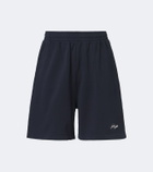Acne Studios Logo embroidered cotton fleece shorts