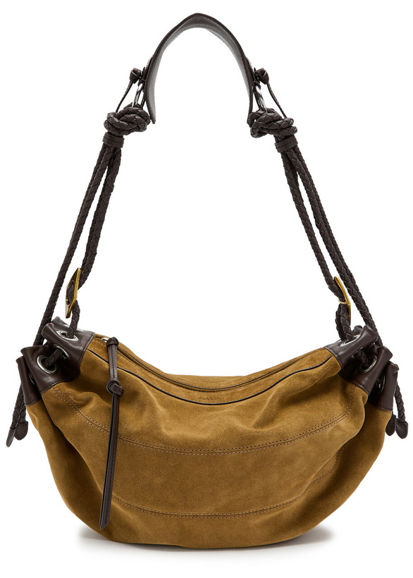 Photo: Isabel Marant Maia Medium Braided Suede Shoulder bag - Taupe - One Size
