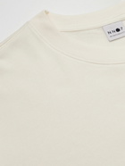 NN07 - Alan Logo-Embroidered Cotton-Jersey T-Shirt - Neutrals