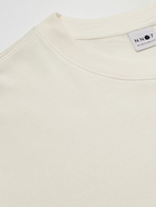 NN07 - Alan Logo-Embroidered Cotton-Jersey T-Shirt - Neutrals