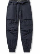 Norbit by Hiroshi Nozawa - Tapered Padded Nylon and Cotton-Blend Drawstring Trousers - Blue