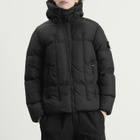 Stone Island Men's Seam Faded Light Nylon Tela Down Jacket in Black