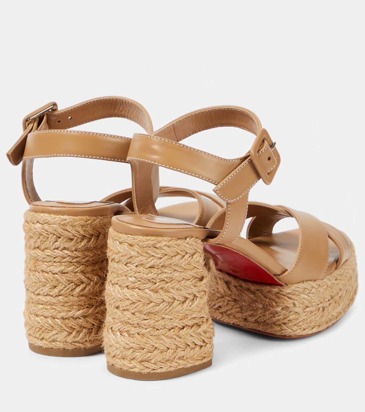 【Christian Louboutin】 Calakala 70 leather espadrilles Calakala 70 leather espadrilles in black - Christian
