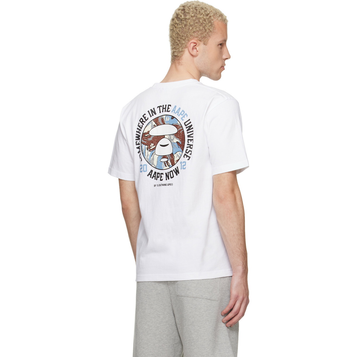 AAPE by A Bathing Ape White Logo T-shirt