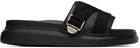 Alexander McQueen Black Logo Slides