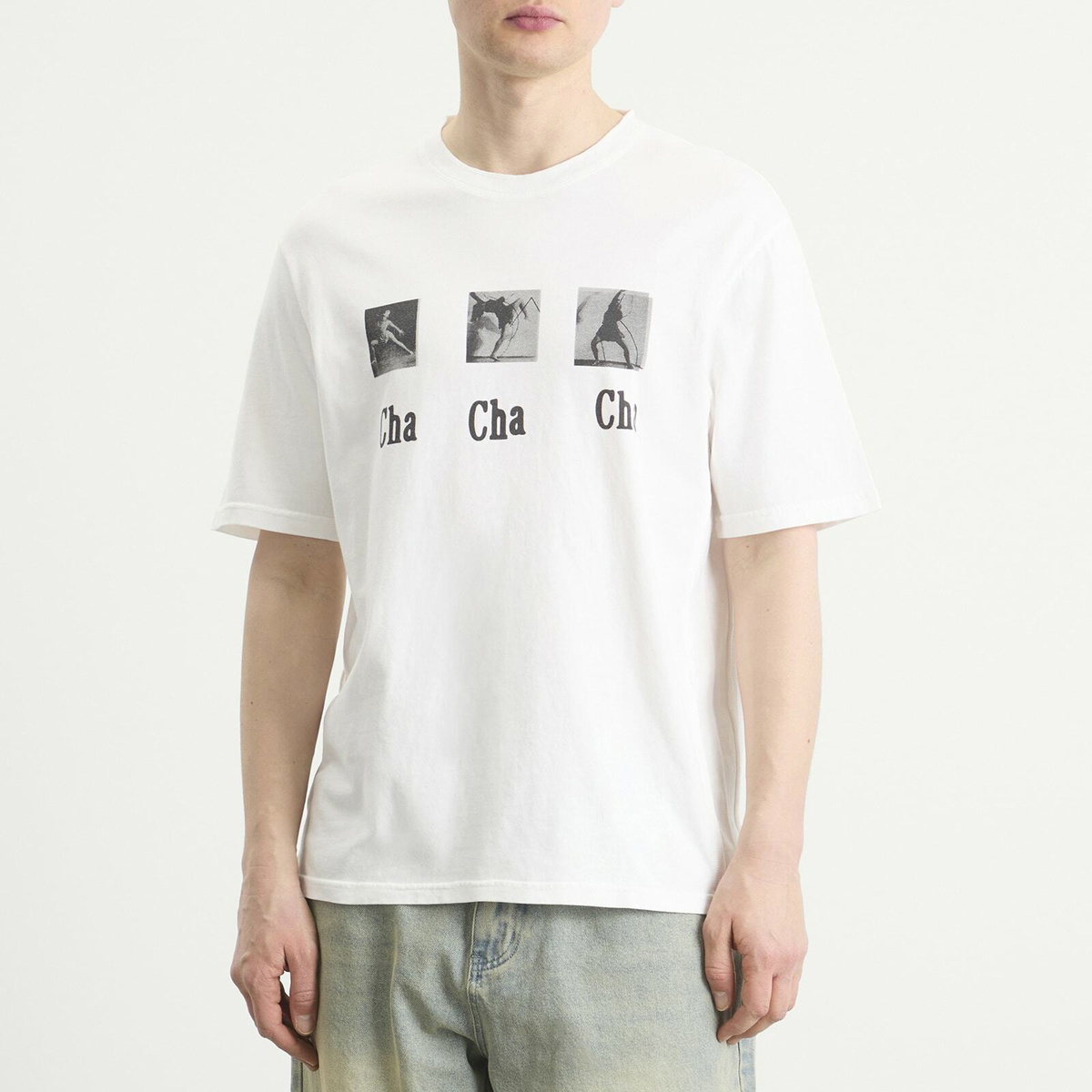 ACMH by Magic Castles Men's Cha Cha Cha T-Shirt in Off White