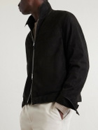 Zegna - Suede Blouson Jacket - Brown