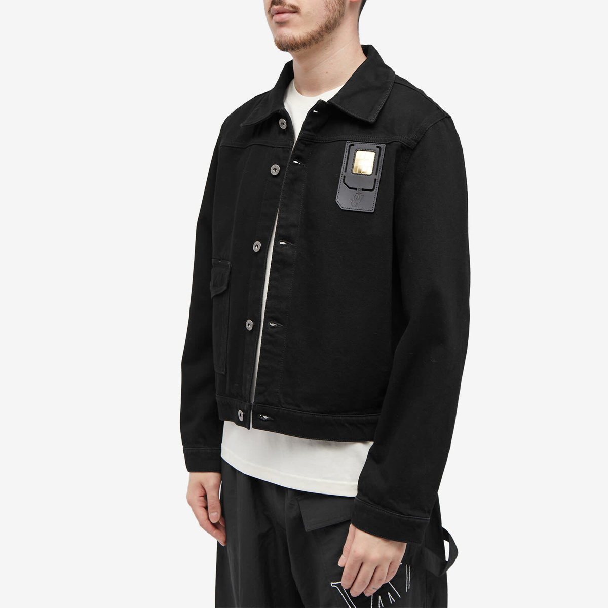 JW Anderson Black Sim Card Denim Jacket