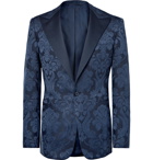 Ralph Lauren Purple Label - Navy Gregory Slim-Fit Cotton and Silk-Blend Jacquard Tuxedo Jacket - Men - Navy