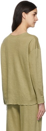 missing you already Green Linen Relax Pullover