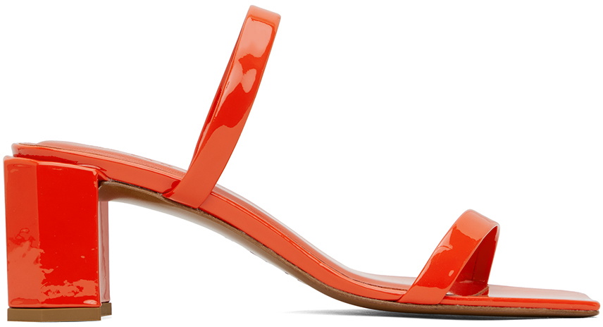 Red Tanya Heeled Sandals by BY FAR on Sale