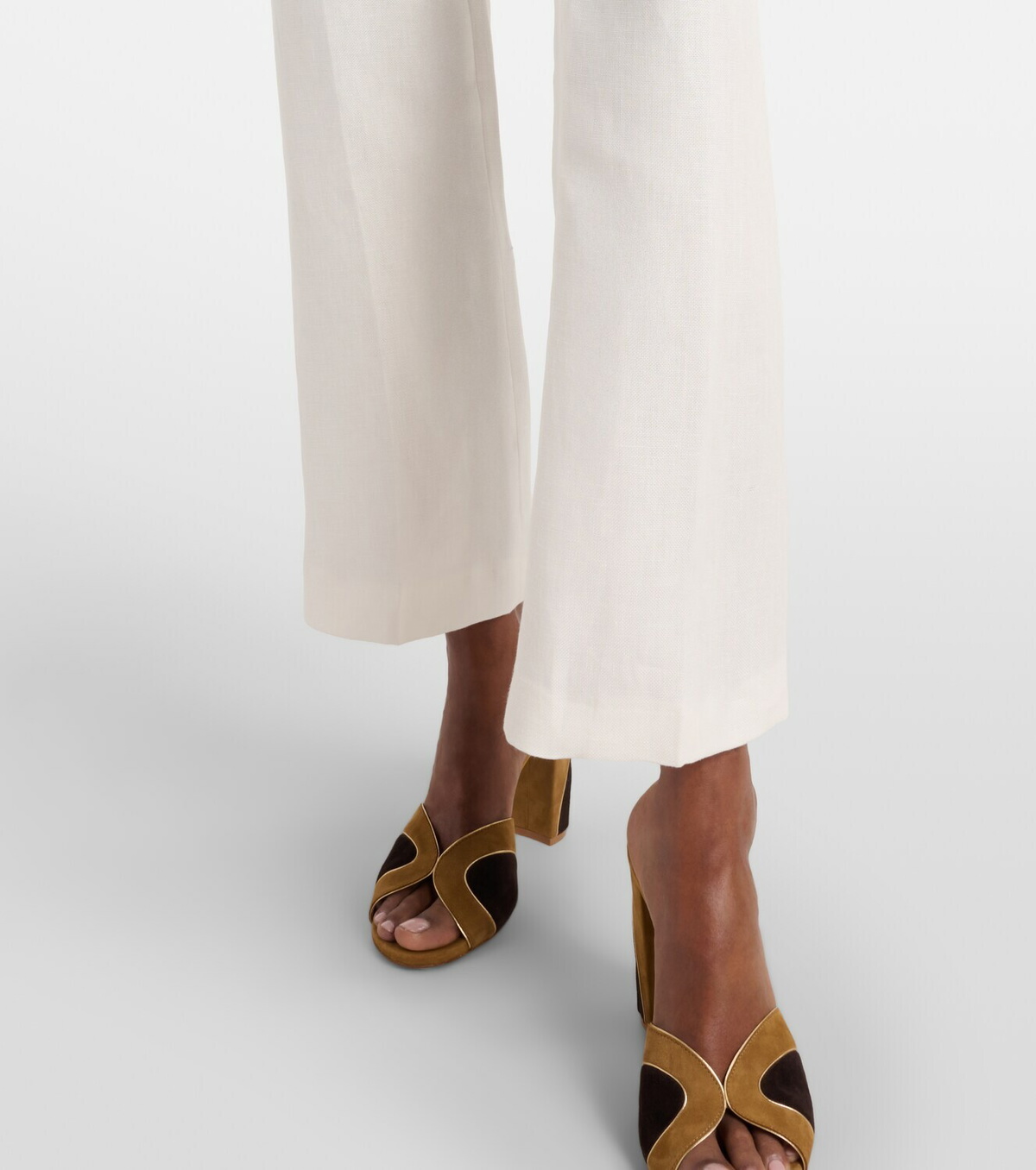 Etro Linen bootcut pants