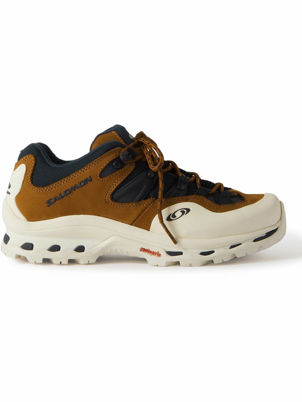 Photo: Salomon - XT-Quest 2 Nubuck, Mesh and Rubber Running Sneakers - Brown