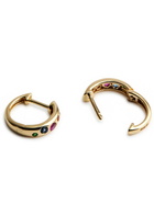 Roxanne First Rainbow 14kt Gold Hoop Earrings - Multicoloured 1 - One Size