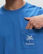 Parlez Areca Pocket T Shirt Blue - Mens - Shortsleeves