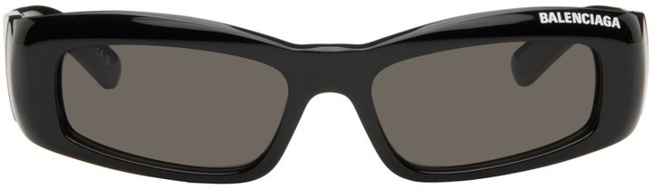 Photo: Balenciaga Black Rectangle Sunglasses