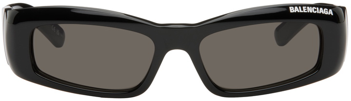 Photo: Balenciaga Black Rectangle Sunglasses