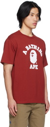 BAPE Red College T-Shirt