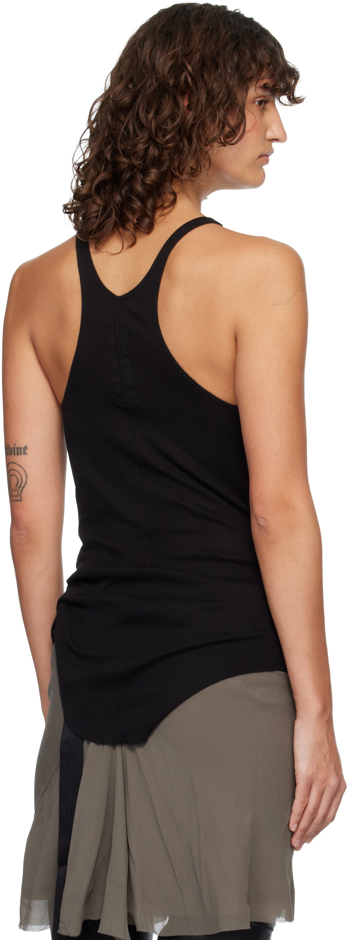 Rick Owens DRKSHDW Black Temple Racer Back Tank Top