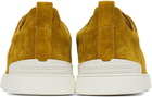 ZEGNA Yellow Triple Stitch Sneakers