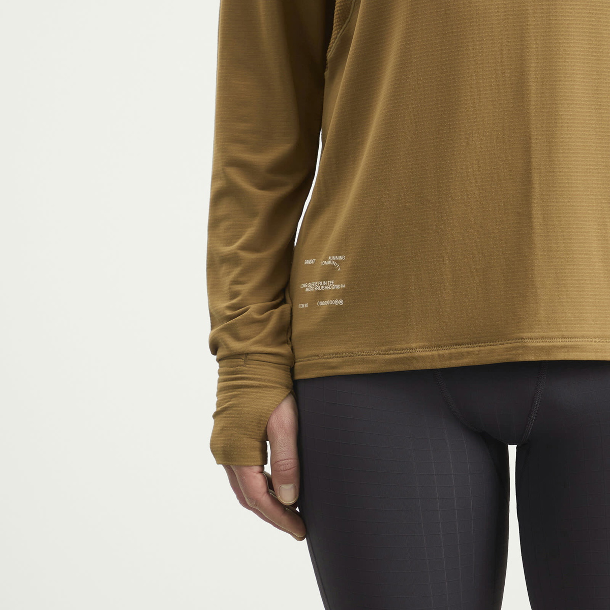 Bandit Men's Men's Aura Grid Mockneck Long Sleeve in Antique Brass