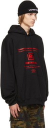 VETEMENTS Black 'Restricted' Logo Hoodie