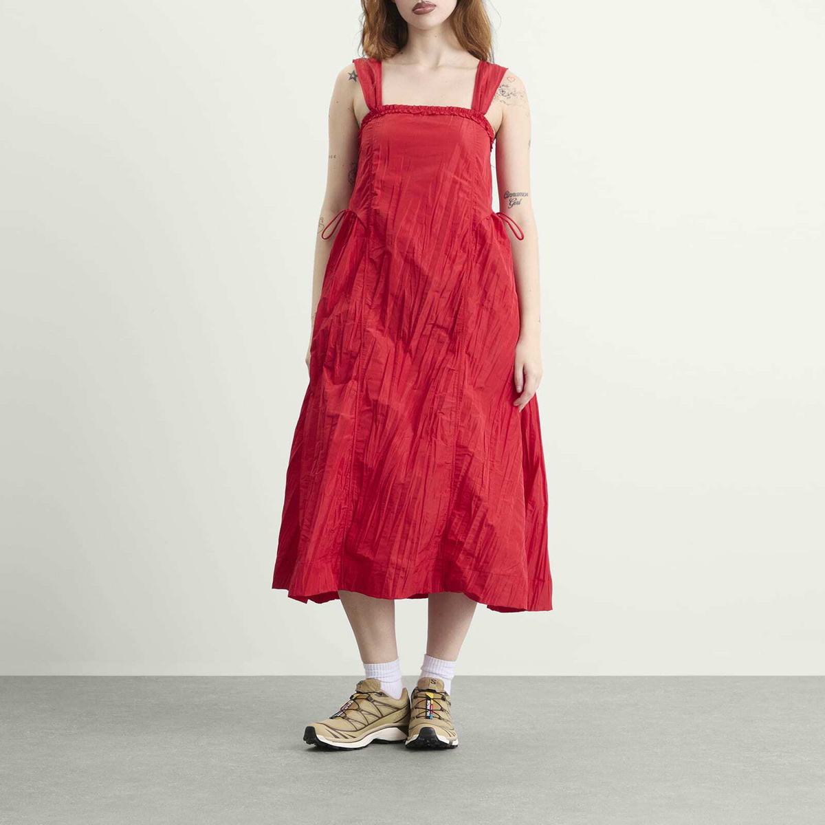Damson Madder Women's Elina Midi Dress in Red