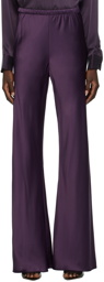 Silk Laundry Purple Bias-Cut Lounge Pants