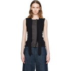LEMAIRE Black Asymmetrical Fitted Tank Top