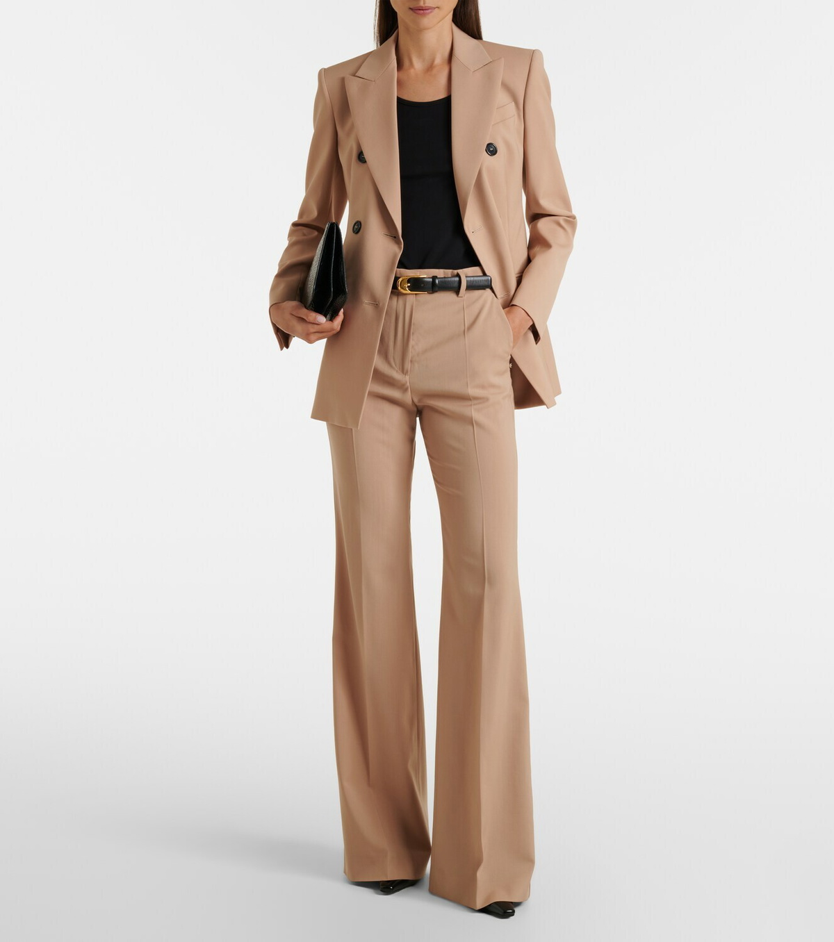 Sportmax Virgin wool flared pants