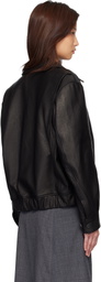 COOR Black Goatskin Blouson Jacket