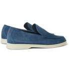 Loro Piana - Summer Walk Suede Loafers - Blue