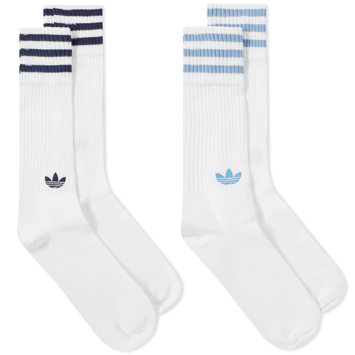 Photo: Adidas Solid Crew Sock - 2 Pack