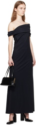 Róhe Black Off-The-Shoulder Maxi Dress
