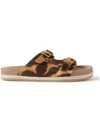 Yuketen - Sal 2 Leopard-Print Calf-Hair Sandals - Brown