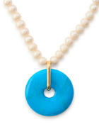 Timeless Pearly Pearl-embellished 24kt Gold-plated Necklace - Blue - One Size