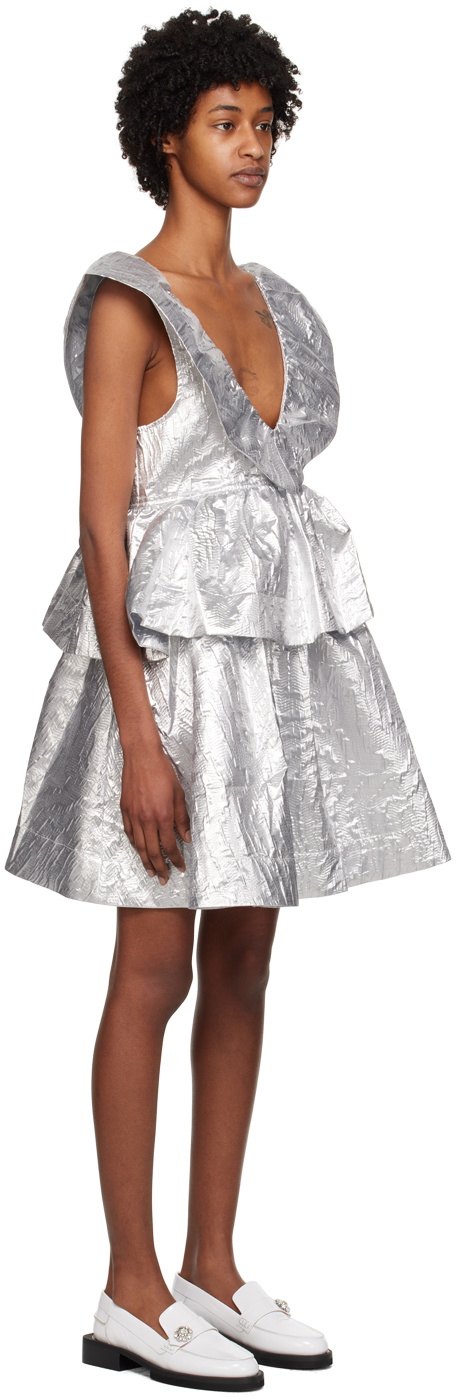 Ganni top silver dress