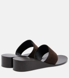 JUDE Lucille leather wedge thong sandals