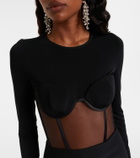 Nensi Dojaka Paneled corset dress