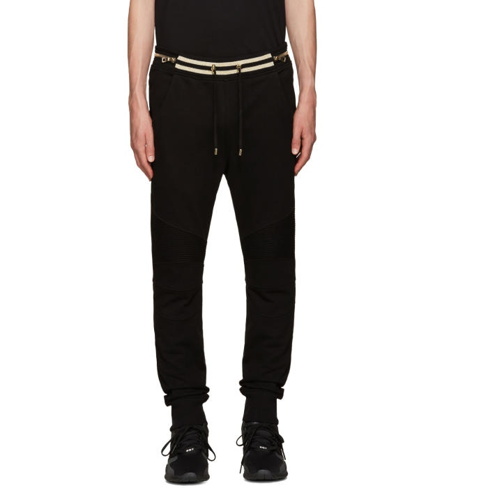 Photo: Balmain Black Biker Lounge Pants