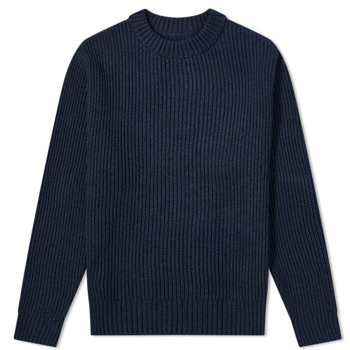 Photo: Nudie Frank Chunky Rib Crew Knit